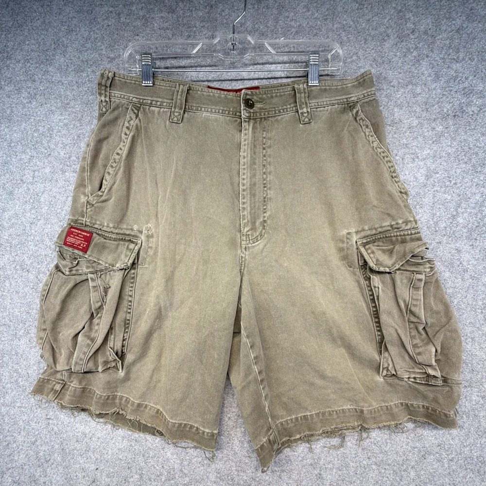 Vintage Abercrombie & Fitch Distressed Cargo Shorts Men's Size 34 90s